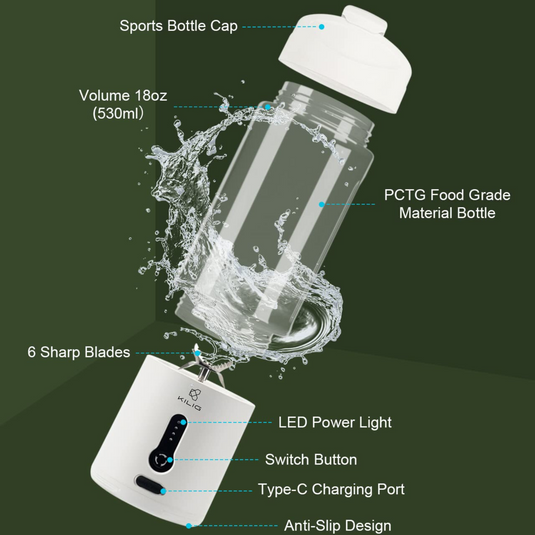 Kilig BL-01W Portable Rechargeable Blender