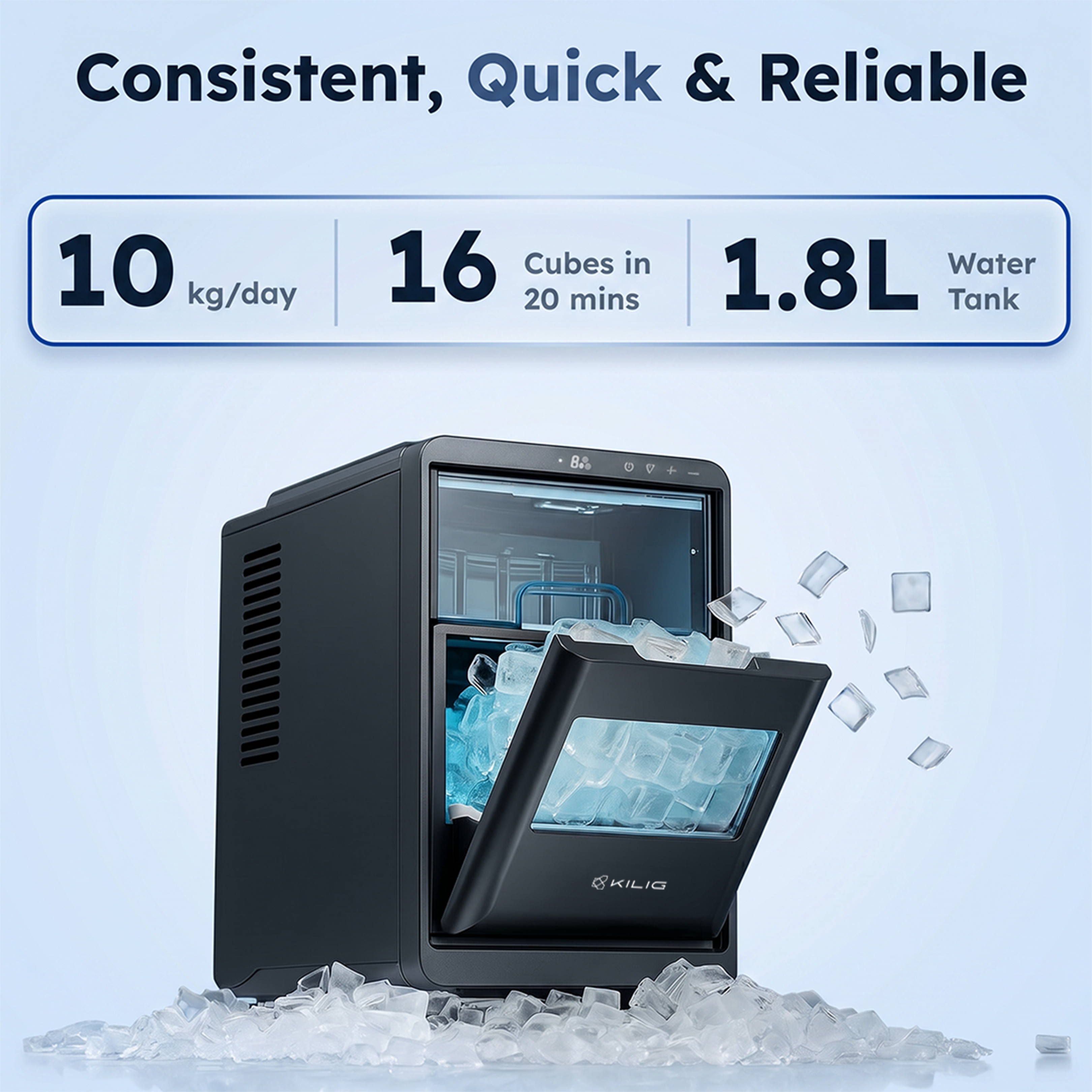 Kilig A-01 Countertop Crescent Ice Maker