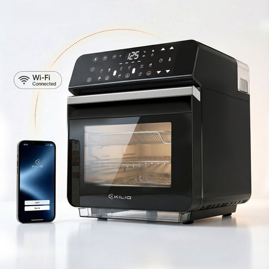 Nexa SteamX 10.5L Air Fryer & Steamer | 4-in-1 Steam + Air Fry Technology | 1550W Air Fry | 1150ml Water Tank | Indian Presets | App Enabled | Glossy Black