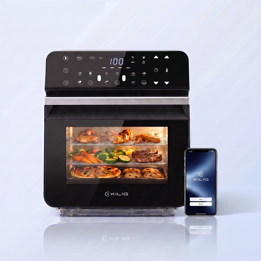 Nexa SteamX 10.5L Air Fryer & Steamer | 4-in-1 Steam + Air Fry Technology | 1550W Air Fry | 1150ml Water Tank | Indian Presets | App Enabled | Glossy Black