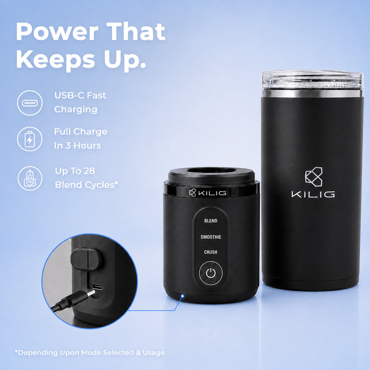 KILIG Vortex Blitz Stainless Steel portable blender
