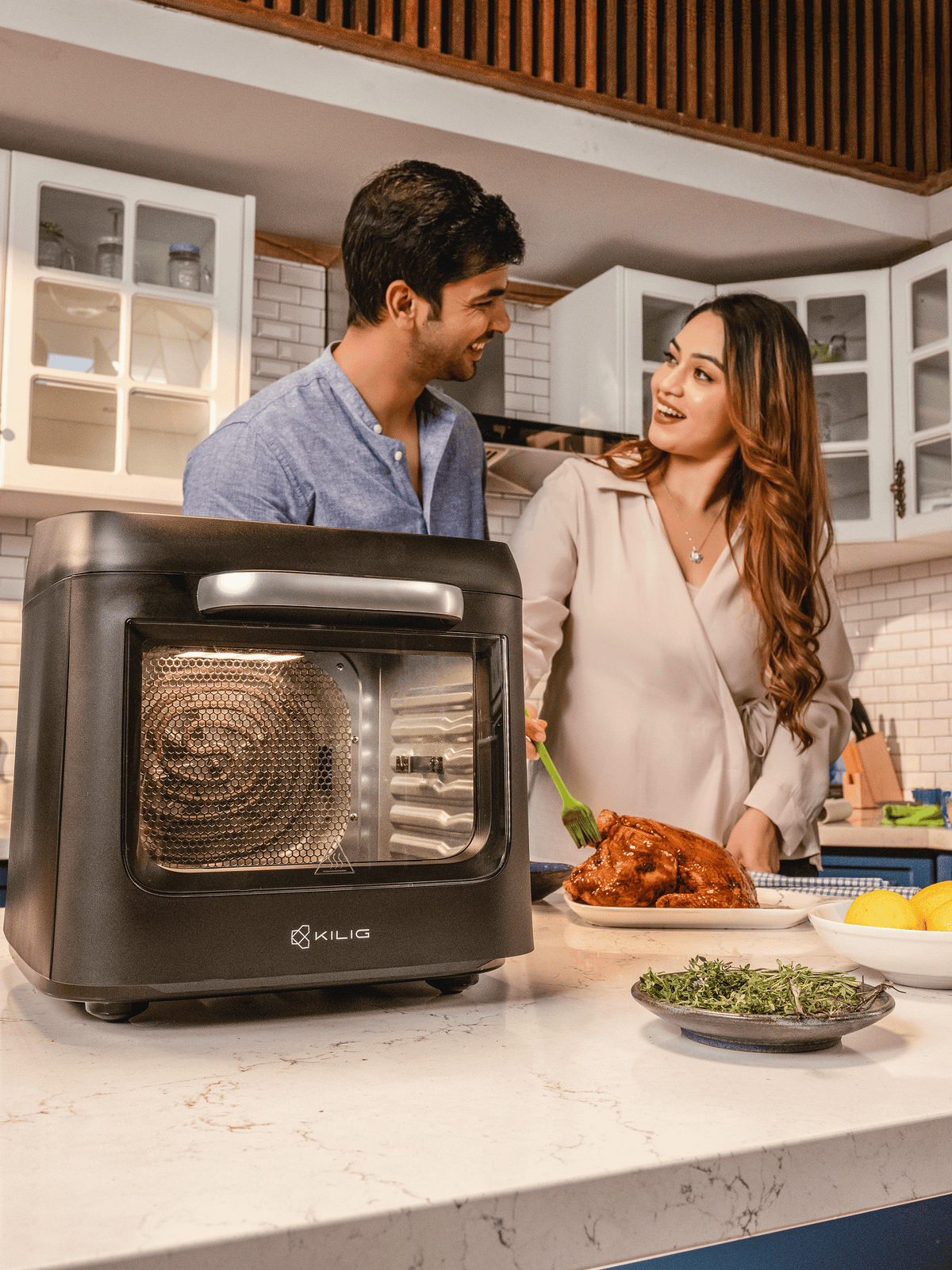 KILIG Nexa Edge 12L air fryer oven on a kitchen countertop