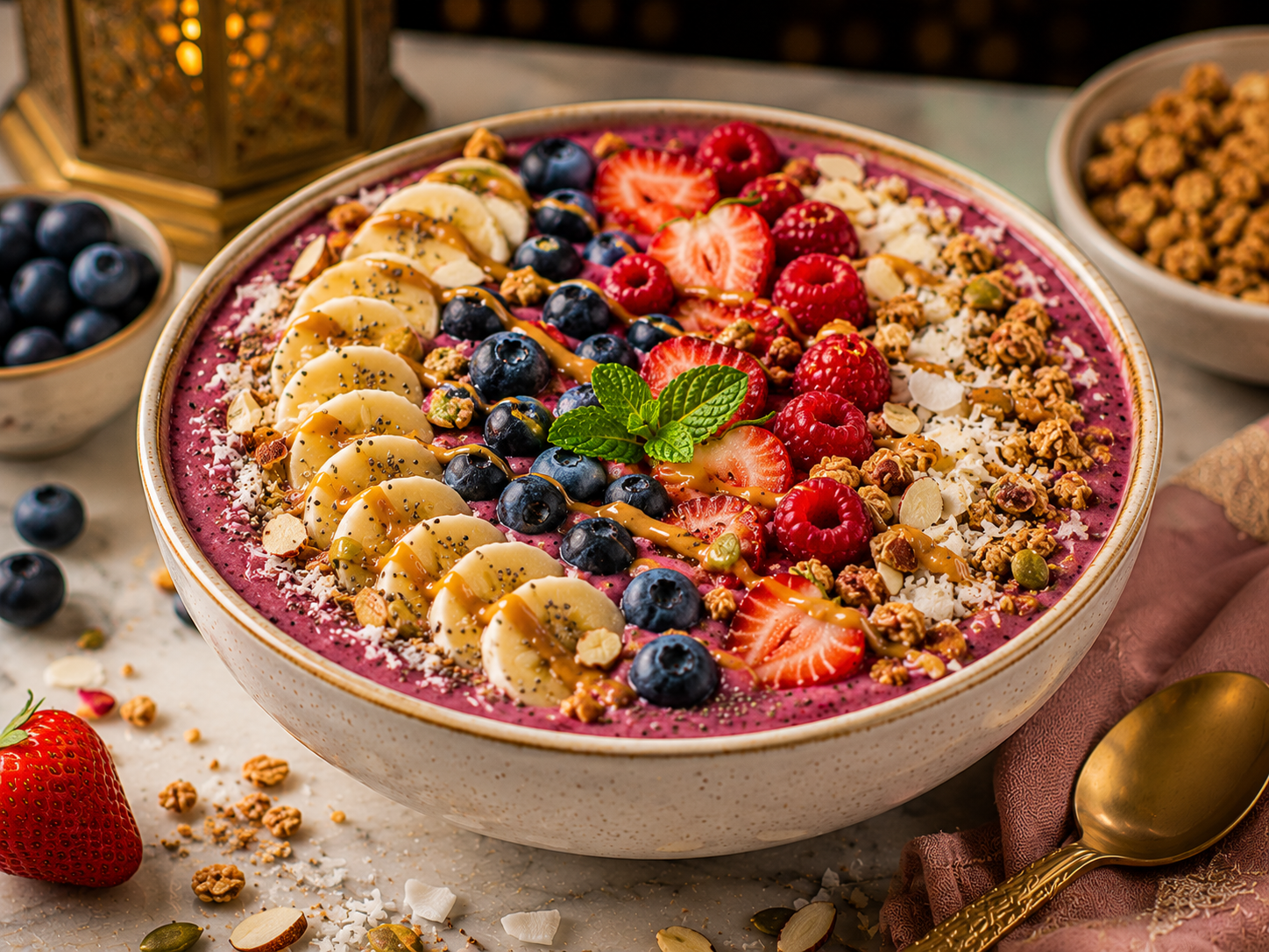 Berry Banana Crunch Smoothie Bowl