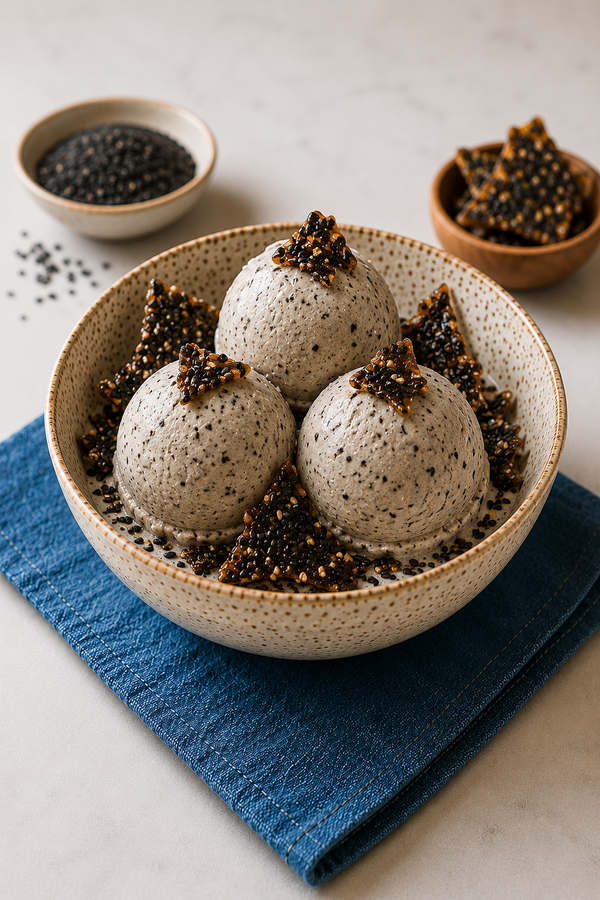Black Sesame Vanilla Gelato