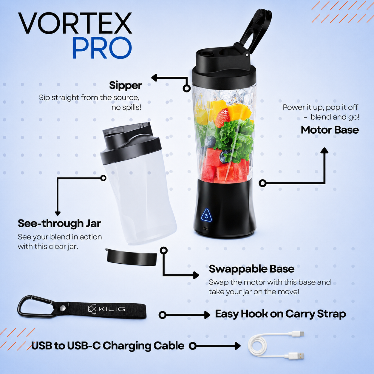 KILIG BL-02BT Portable Blender