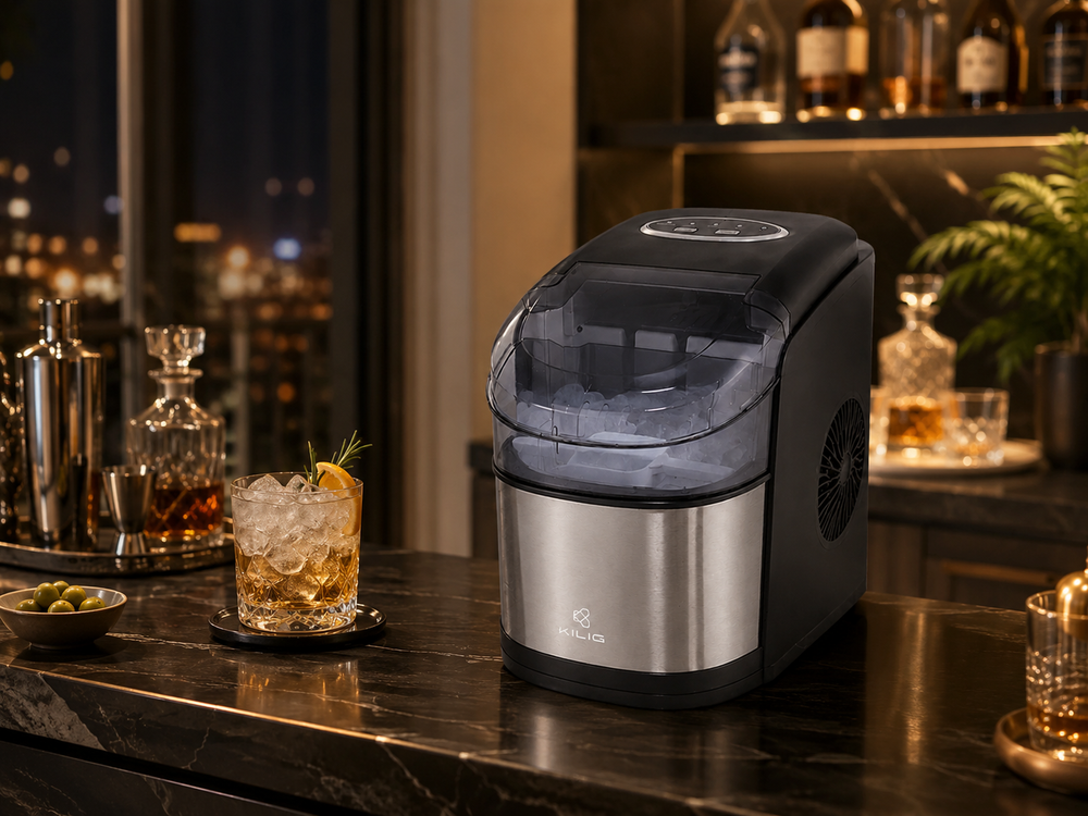 Portable C02B ice maker — kitchen, bar or weekend away