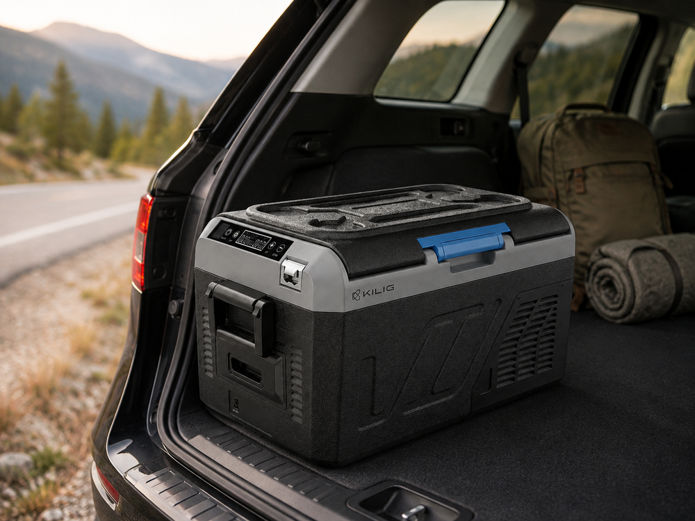 Sub-Zero 18S travel details — dual-side lid, handles, bottle opener, cup holder and USB-C