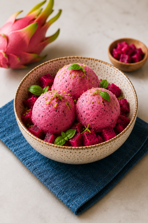 Dragon Fruit Basil Lime Sorbet