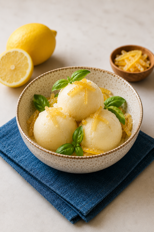 Lemon Basil Sorbet