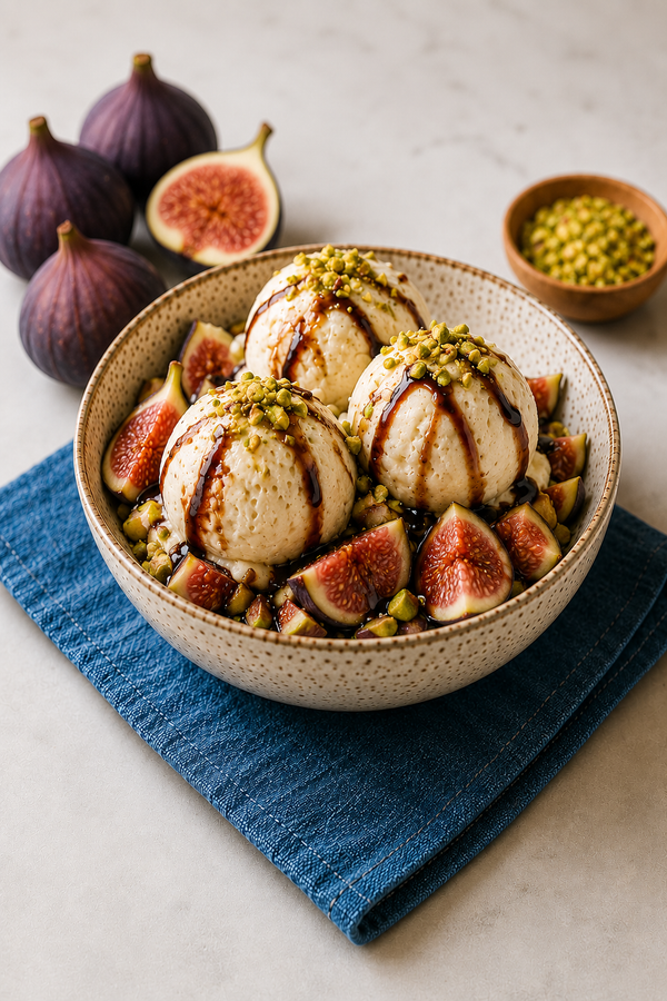 Mascarpone & Fig Balsamic Swirl Gelato
