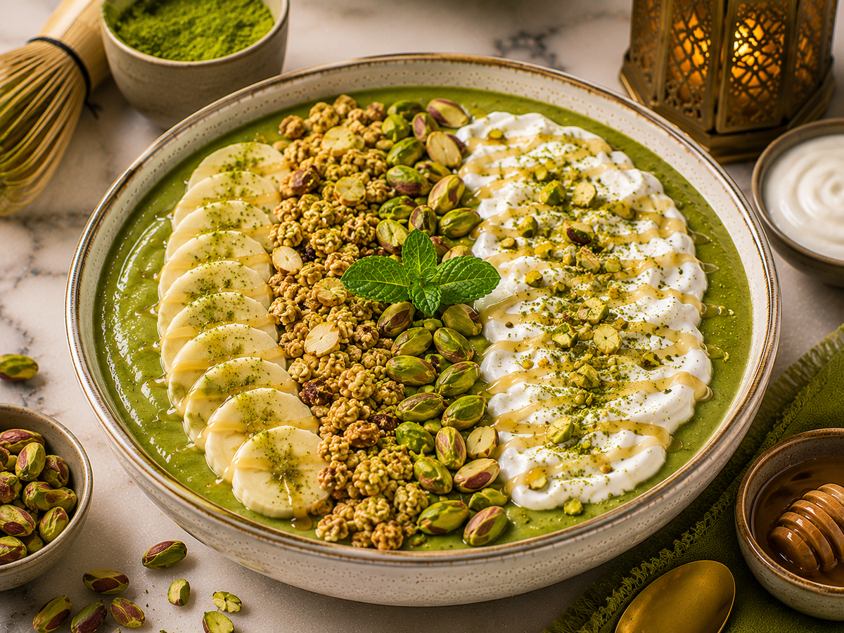 Matcha Pistachio Yogurt Cream