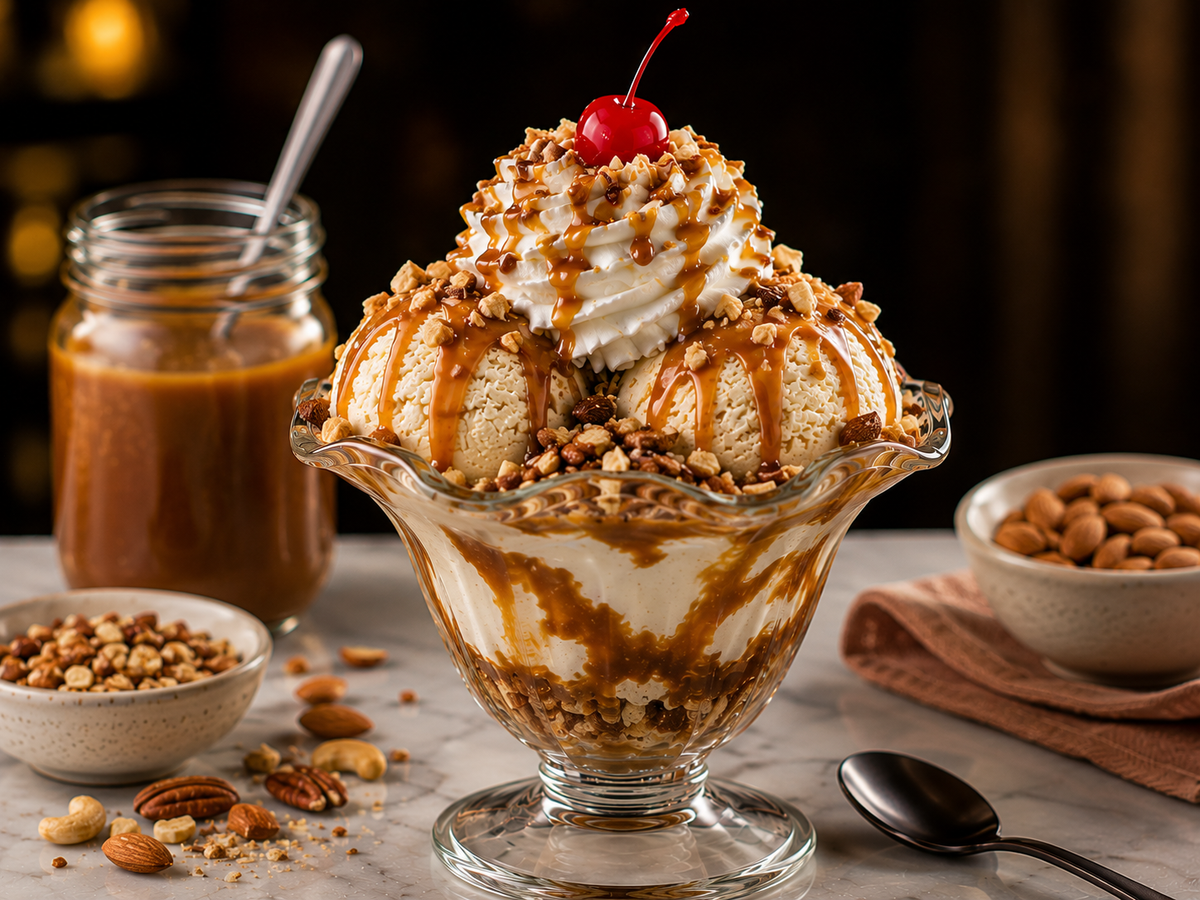 Nutty Caramel Sundae
