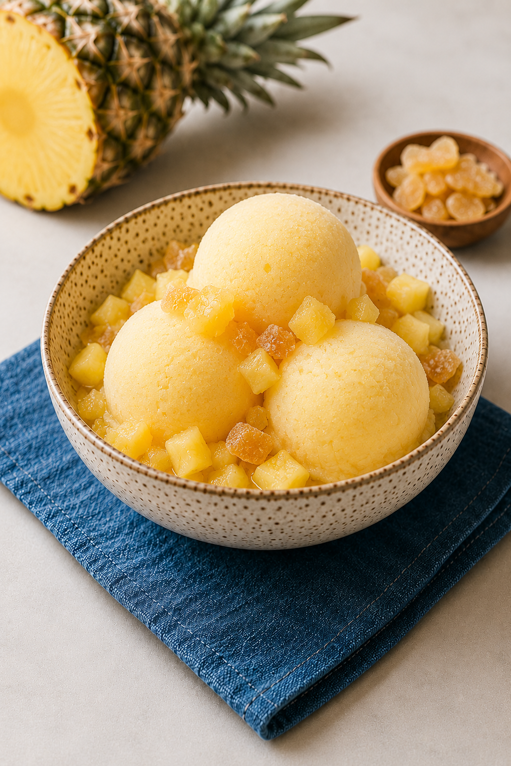 Pineapple Ginger Sorbet
