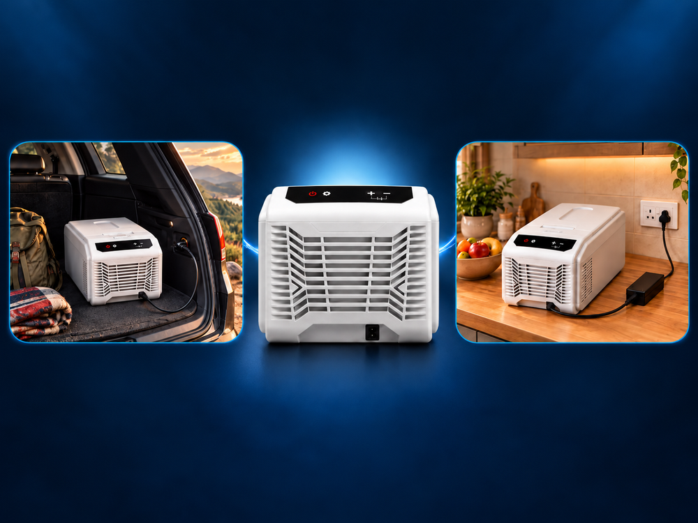 Sub-Zero 15L powered by 12V/24V DC in a vehicle or 220–240V at home