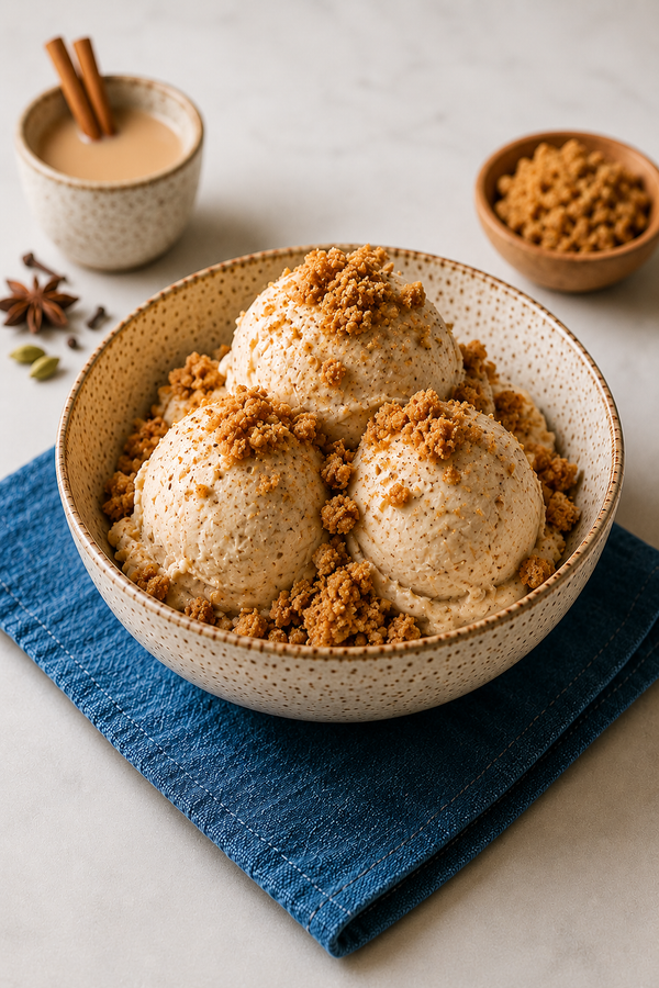Spiced Chai Biscuit Gelato