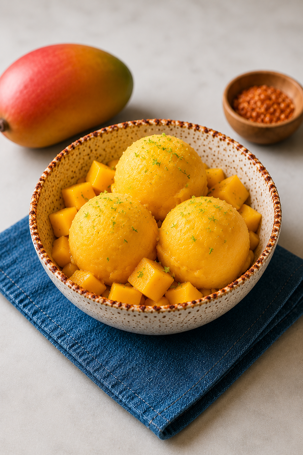 Spiced Mango Chilli Sorbet