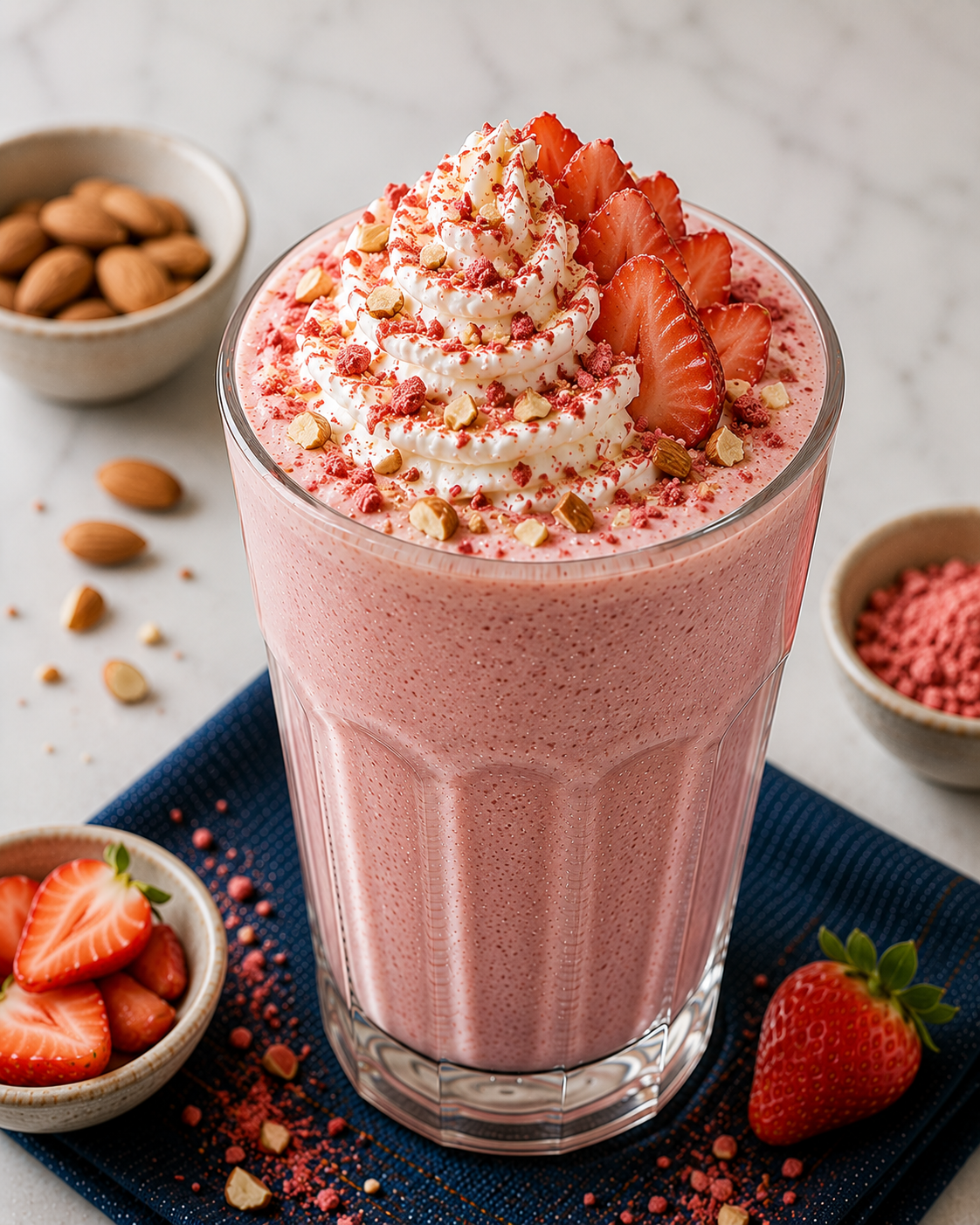 Strawberry Almond Protein Shake