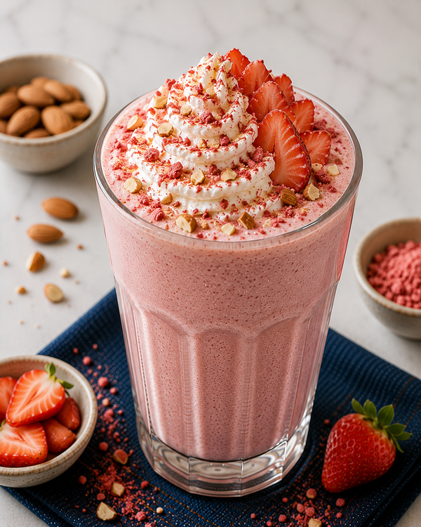 Strawberry Almond Protein Shake