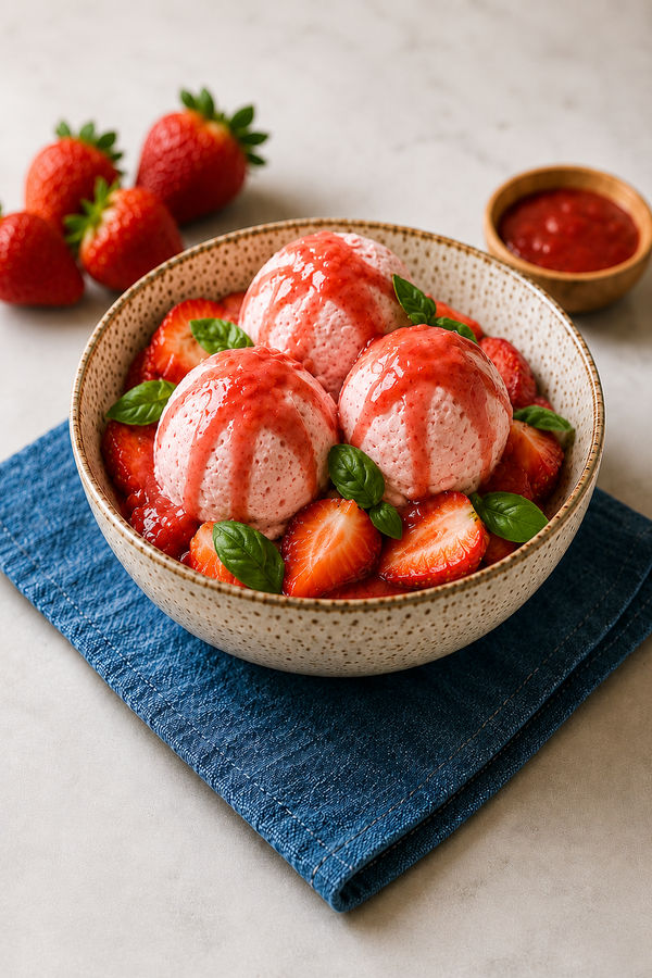 Strawberry Basil Cream