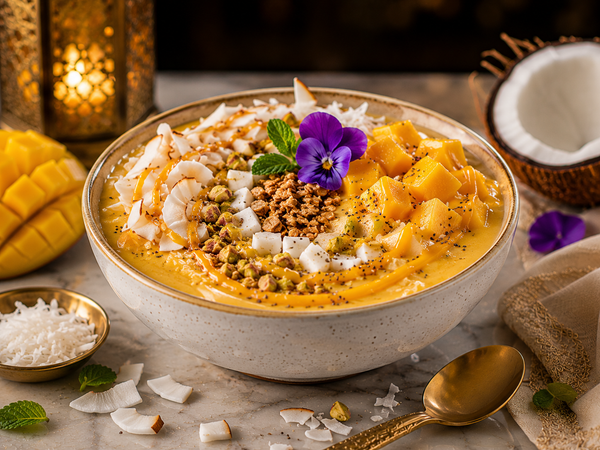 Tropical Mango Coconut Smoothie Bowl