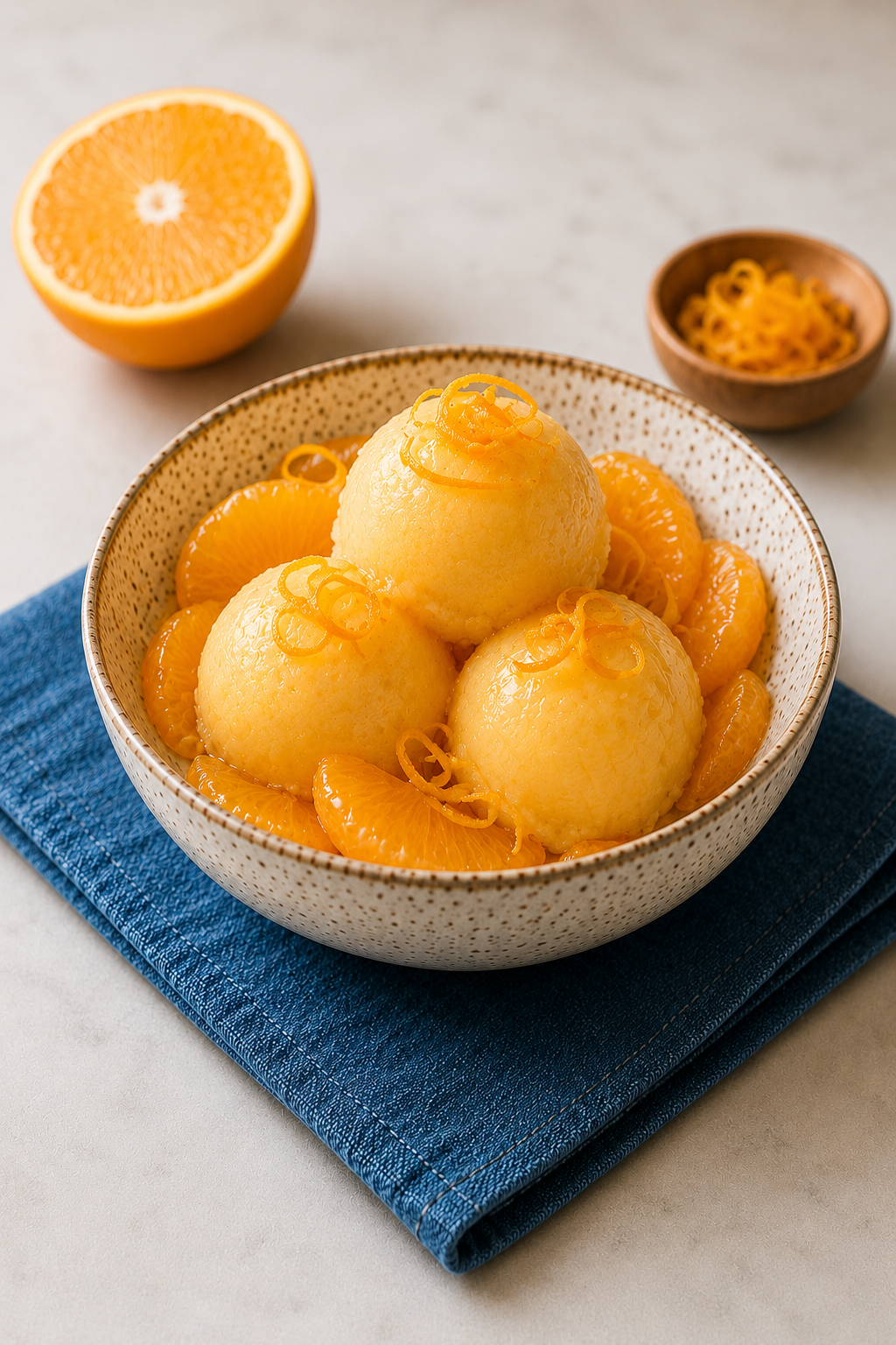 Valencia Orange Honey Sorbet