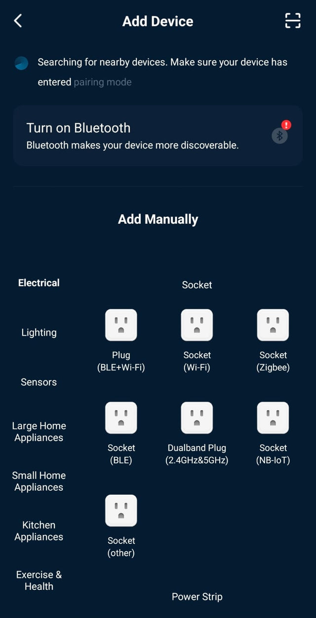 Connect screen