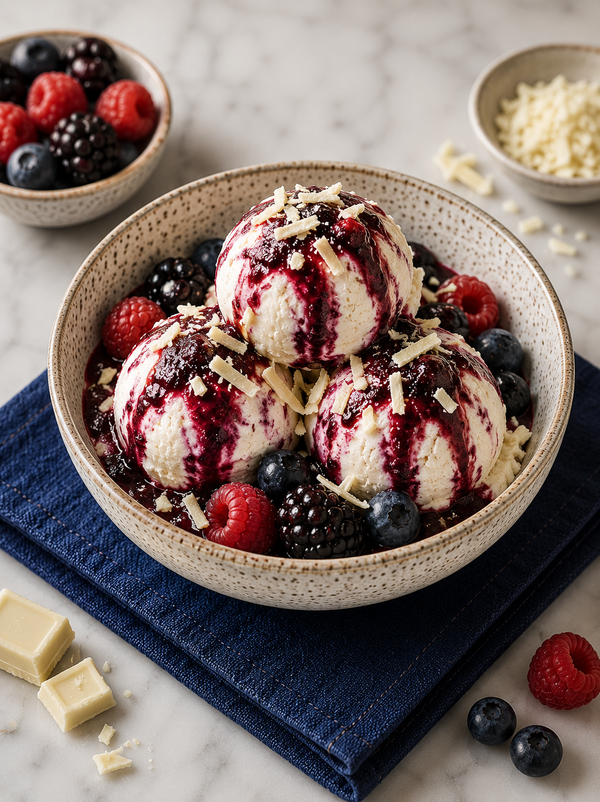 White Chocolate Berry Ice Cream