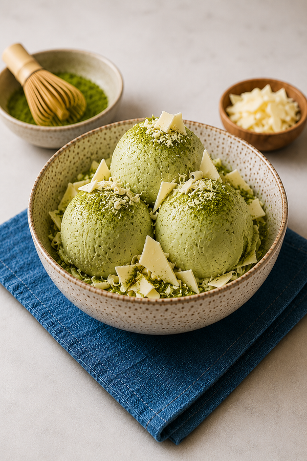 White Chocolate Matcha Gelato