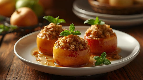 Baked Apples with Honey Crumble