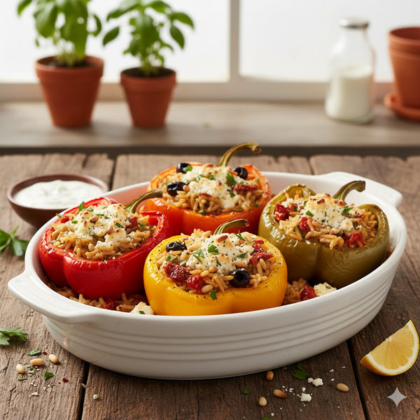 Baked Mediterranean Stuffed Peppers