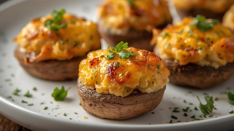 Cheesy Stuffed Mushroom Caps