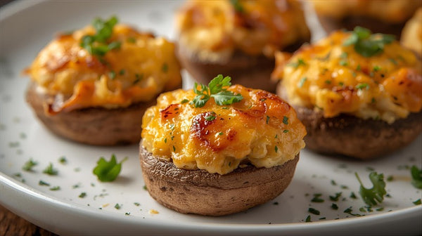Cheesy Stuffed Mushroom Caps