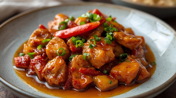 Chili Honey Chicken with Peppers