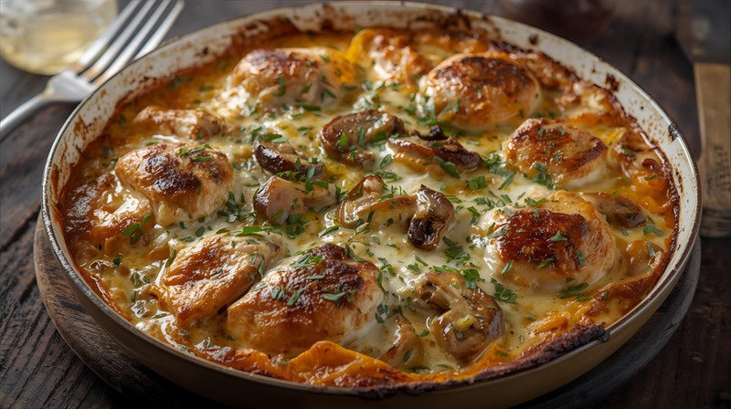 Creamy Chicken & Mushroom Bake