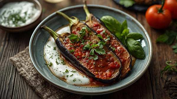 Eggplant with Harissa Yogurt