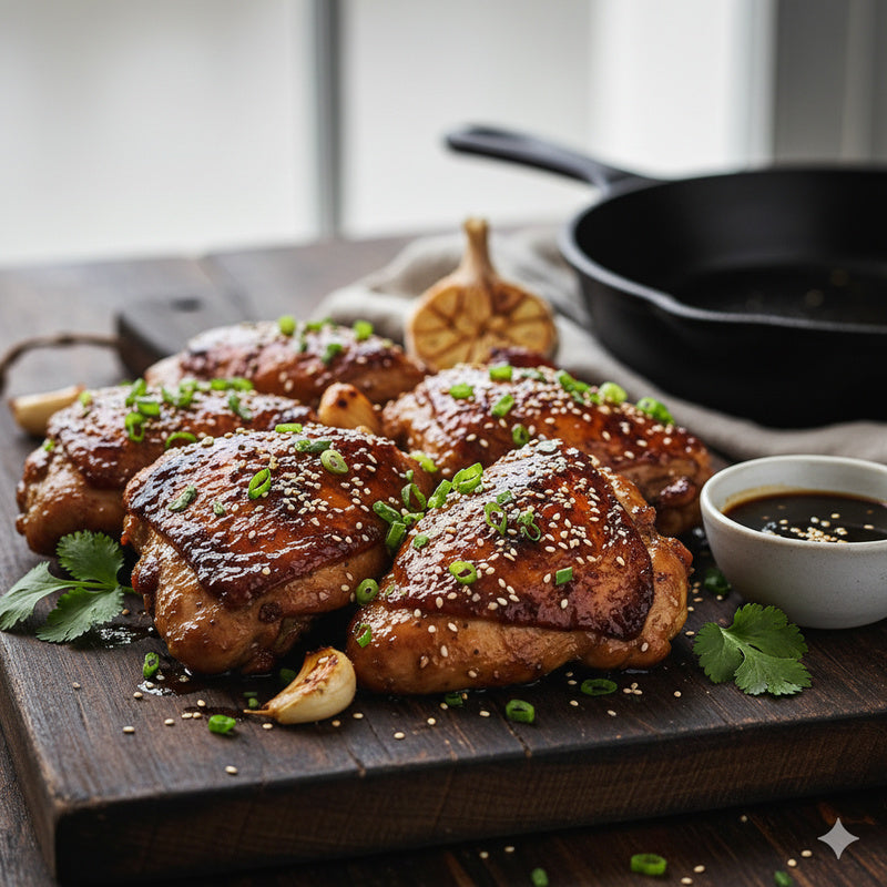 Garlicky Soy-Glazed Chicken Thighs