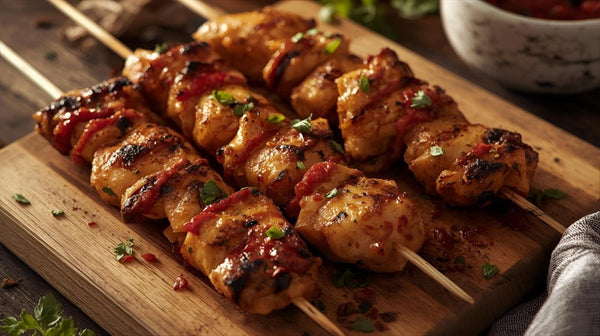 Harissa Chicken Skewers