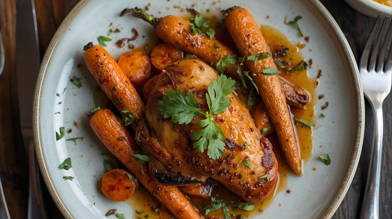 Harissa Chicken with Roasted Carrots