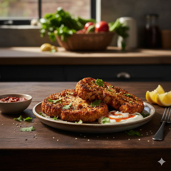 Harissa-Roasted Cauliflower Steaks