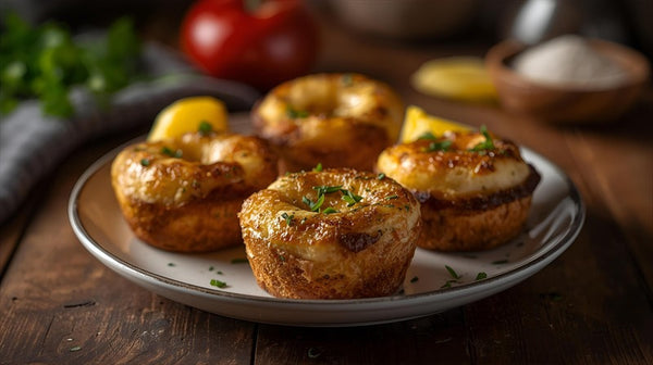 Leftover Bread → Savoury Bread Pudding Cups