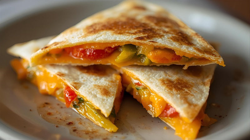 Leftover Veggies → Cheese Quesadillas