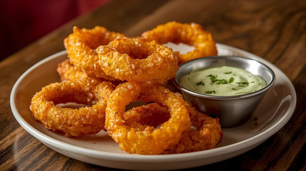 Masala-Spiced Onion Rings with Mint-Mayo Dip