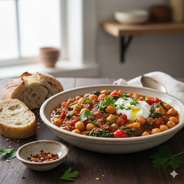Mediterranean Chickpea & Spinach Stew