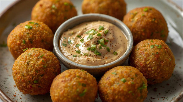 Mini Falafel Balls with Tahini Dip