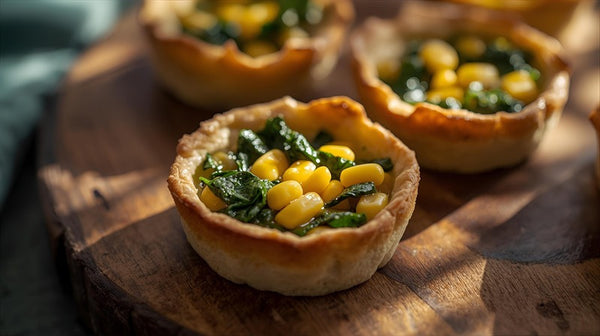 Mini Spinach-Corn Tarts