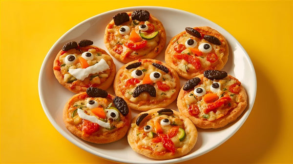 Mini Veg Pizza Faces