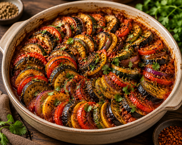 Ratatouille Bake with Indian Spices