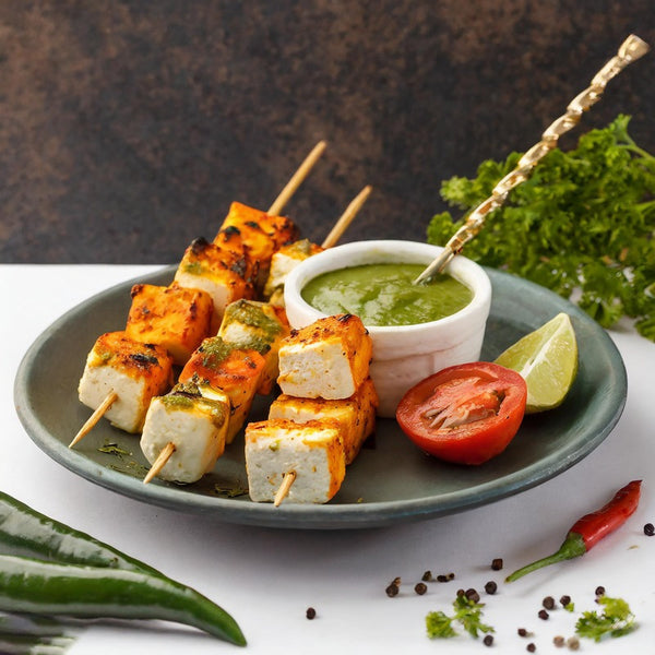 Roasted Paneer & Peppers with Mint Yogurt
