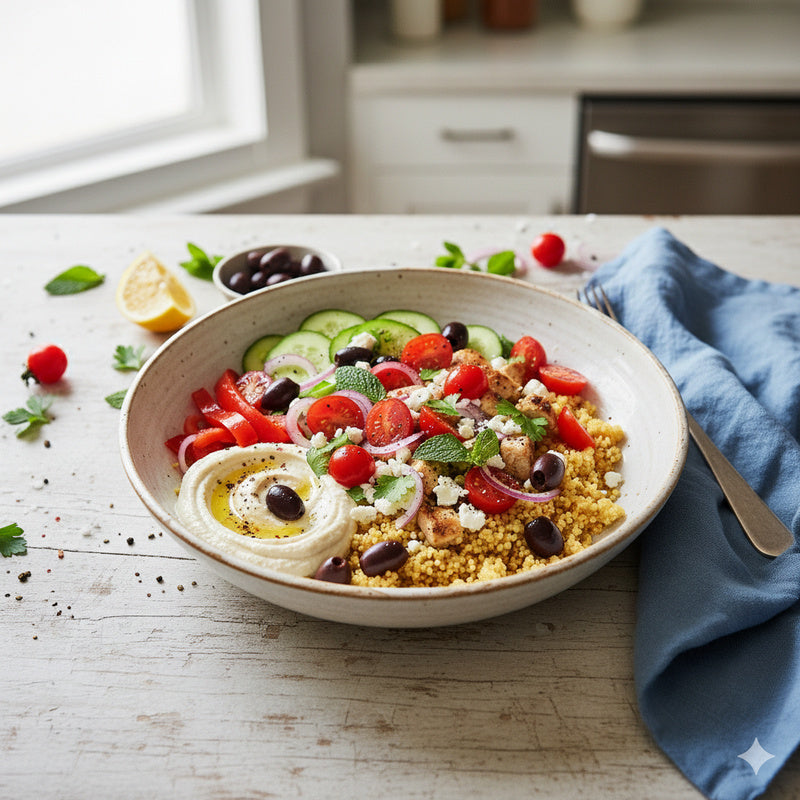 Roasted Veg & Hummus Bowl