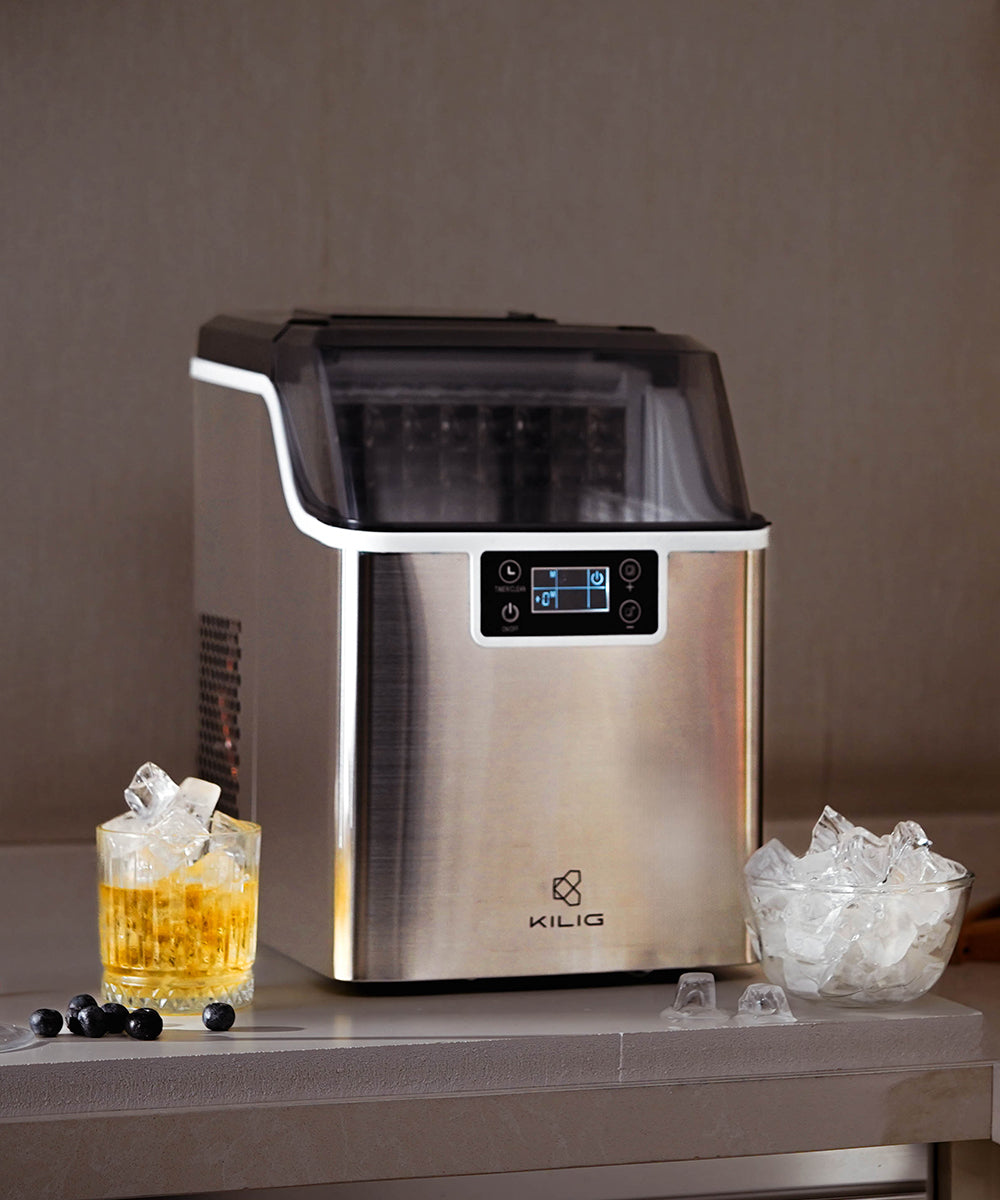 Kilig S01 Square Ice Maker - Stainless Steel lifestyle image